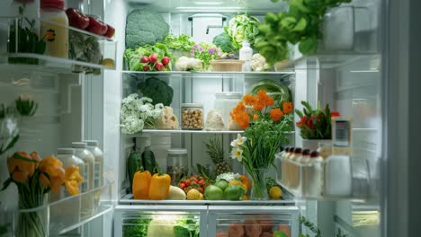 organized and healthy refrigerator