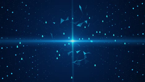 futuristic digital matrix cyberspace particles digital data network connections any economy