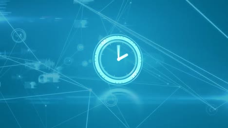 movimiento de reloj y red de conexiones