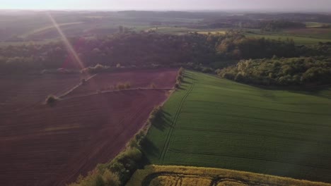vista aérea de colinas en polonia