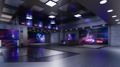 3d virtual tv studio news