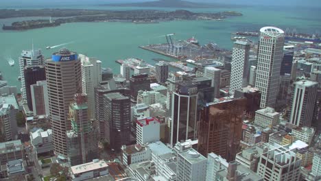 panning over auckland city