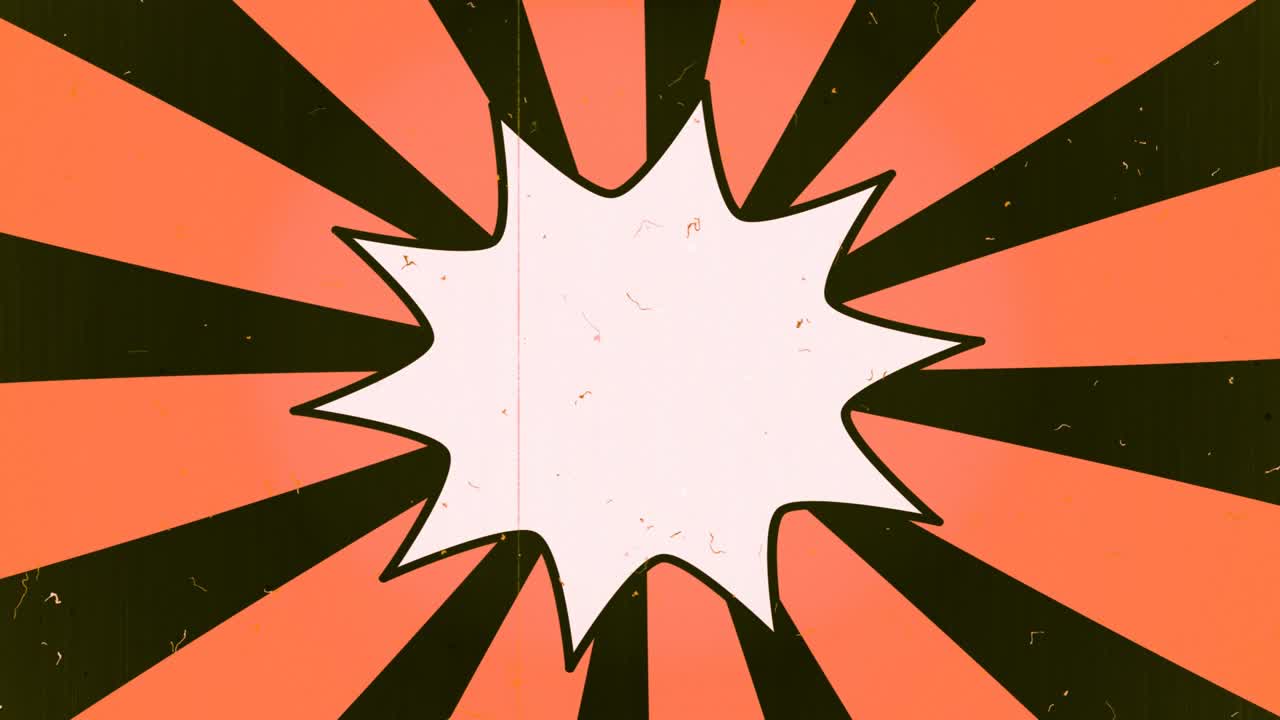 animación vintage con fondo naranja pintado