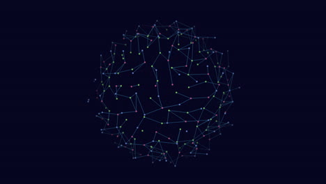 abstract face connected lines and dots in 3d model