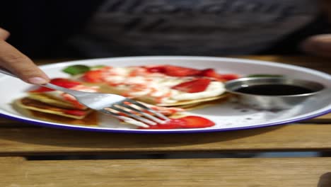 panqueques de fresa