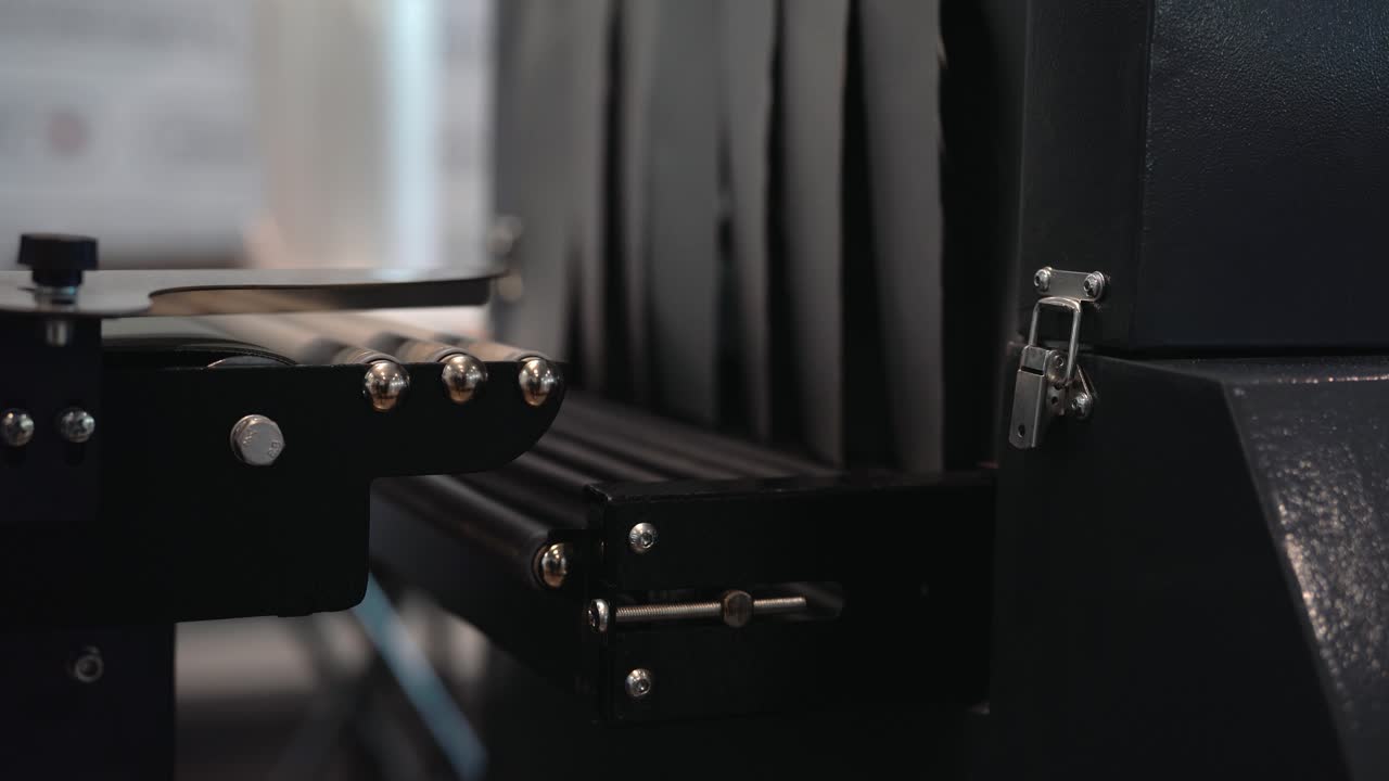 산업용 인쇄기 부품의 클로즈업