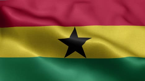 closeup waving loop 4k national flag of ghana