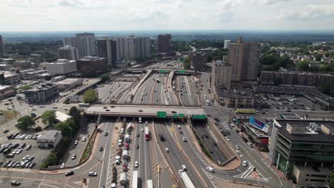 hectic interstate traffic pattern in new jersey, usa