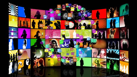 iconos de aplicaciones y videos