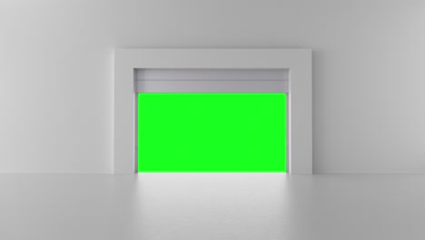 lifting gates with a clearance in a bright room on a green screen