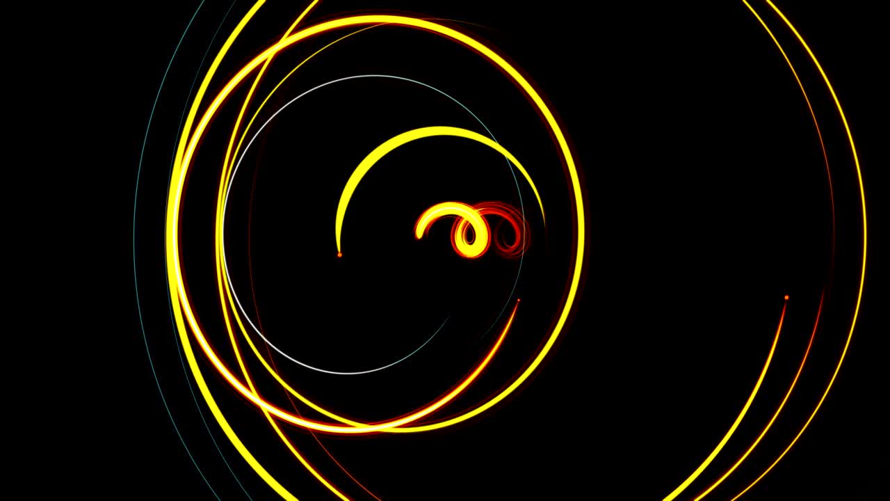 추상적인 나선형 회전 빛선, 컴퓨터 생성 배경, 3d 렌더링 배경