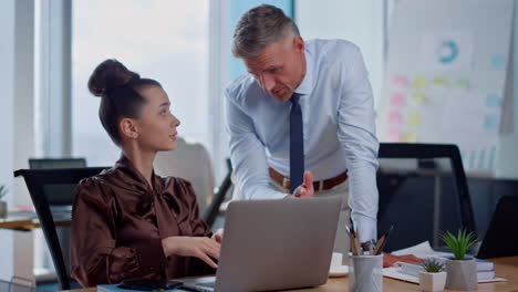 business coworkers discussing new project