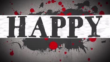 Happy-halloween-text-banner-against-red-paint-splashes-on-grey-background