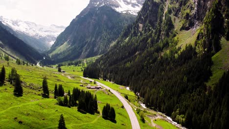 108 highway cutting through the granatspitze group of mountains austria