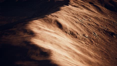 Aerial-view-of-red-Desert-with-sand-dune