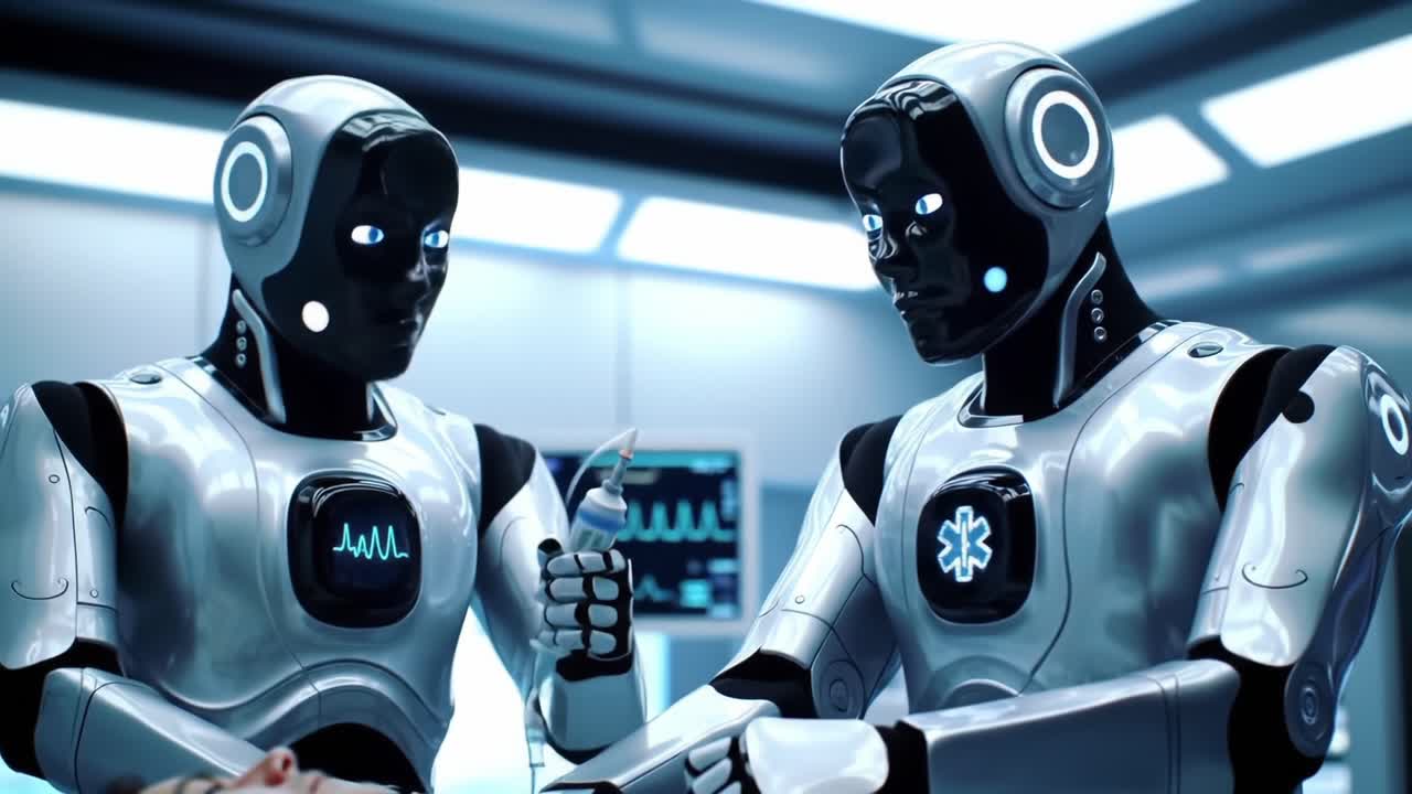 Futuristic Medical Robots Providing Care: A Glimpse into Robotics in Healthcare with Advanced Technology and Precision in Medical Assistance