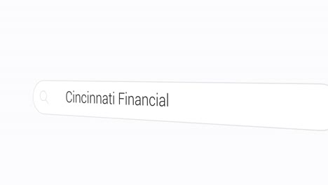 typing cincinnati financial on the search engine