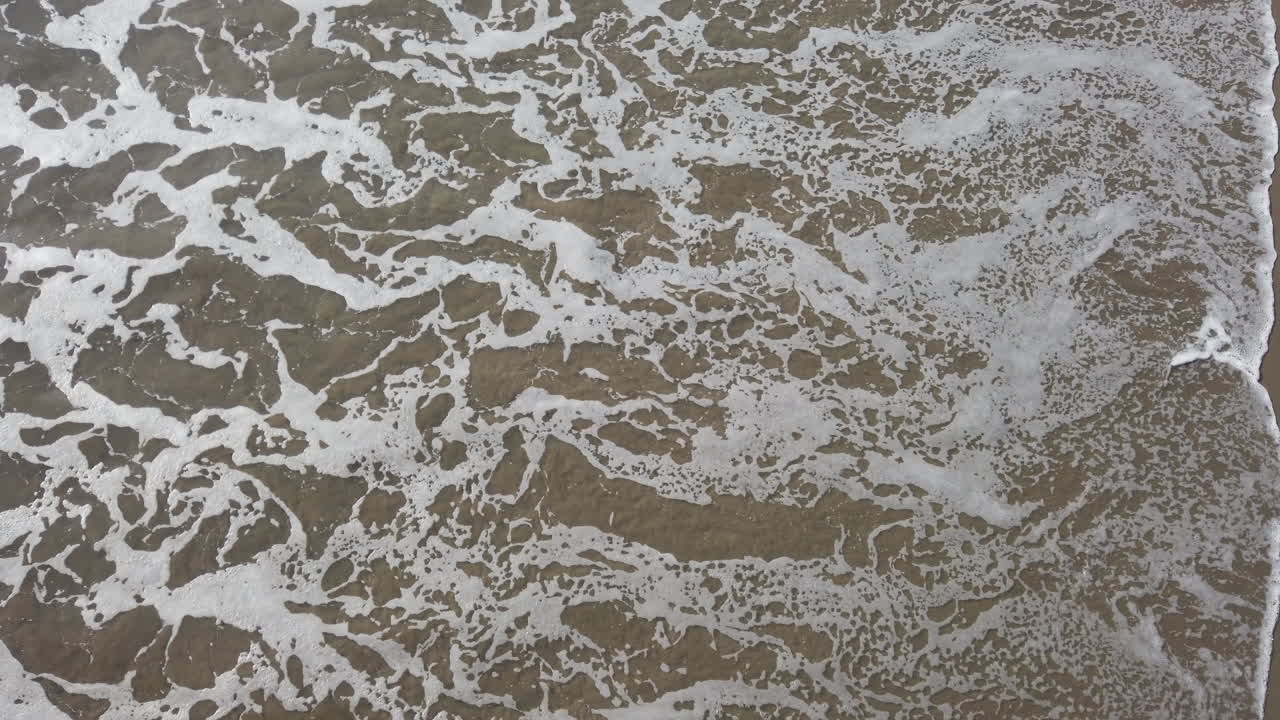Cinematic aerial shot of landscape in the LA beach