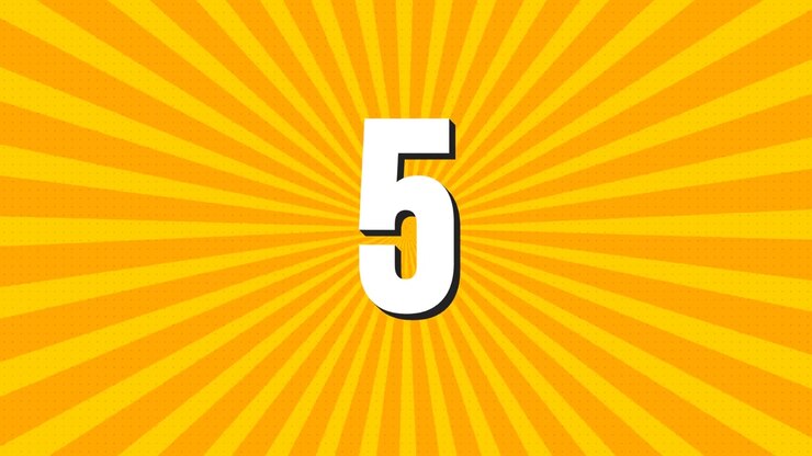 Animated Countdown Timer from Ten to Zero on Yellow Sunburst Background