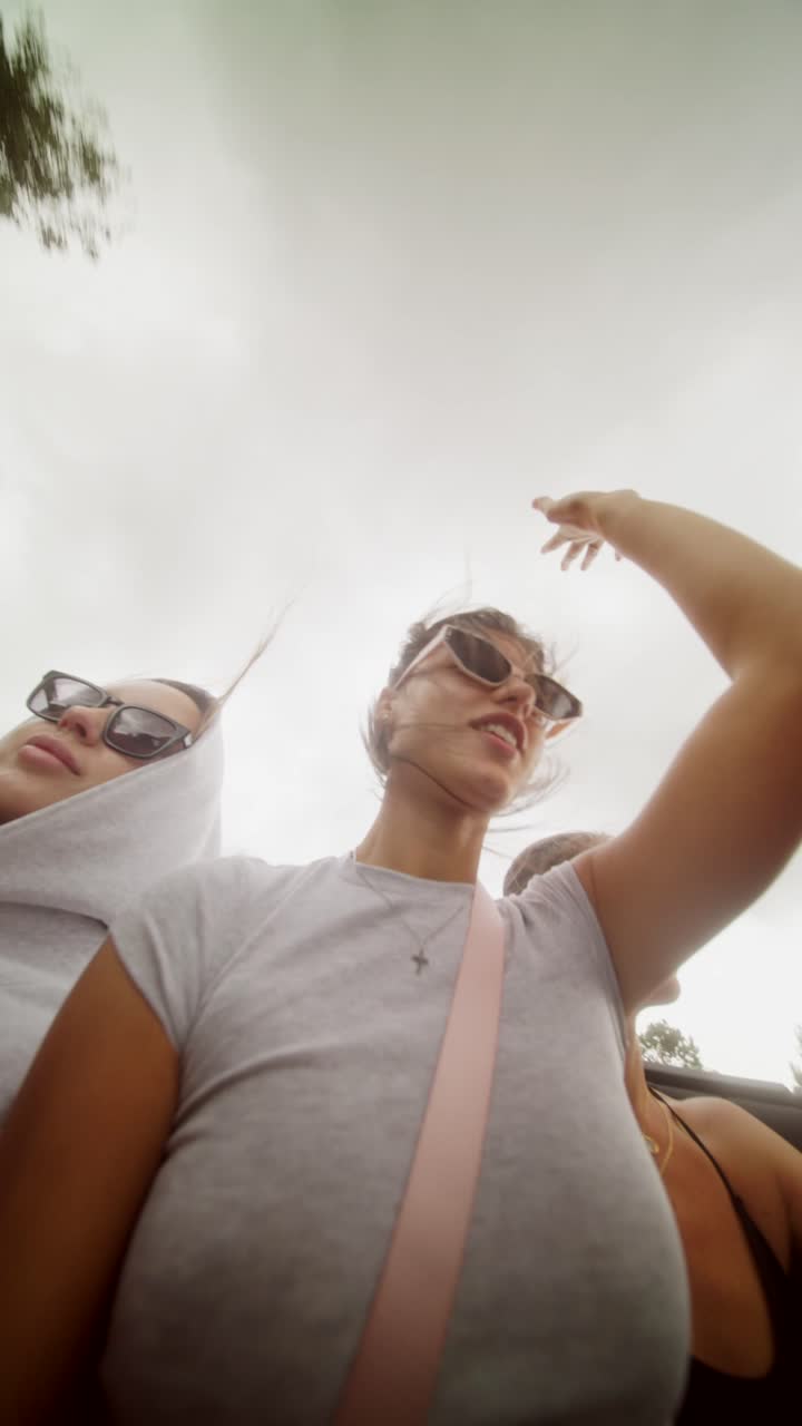 Friends on a fun road trip