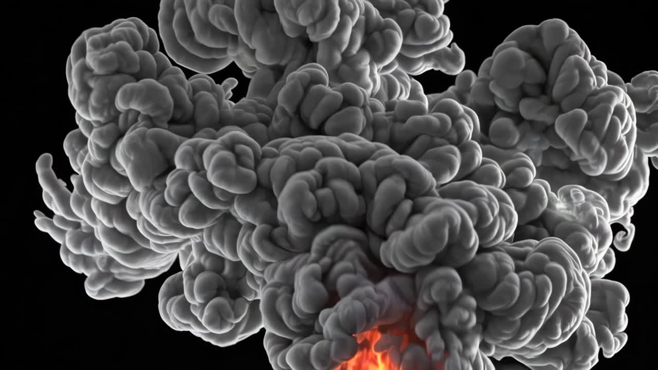 추상적인 잉크 흐름