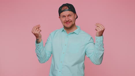 rich man showing wasting or throwing money around hand gesture more tips dreaming about big profit