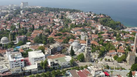 antalya marina with antalya castle