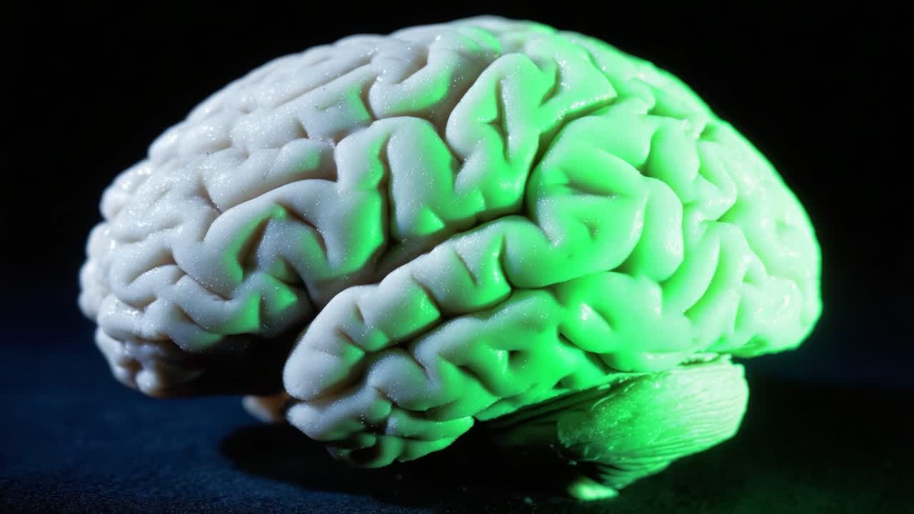 Exploring Neuroanatomy: A Close-Up View of the Human Brain and Its Intricate Structures in Captivating Lighting, Highlighting Complexities of Neural Functions