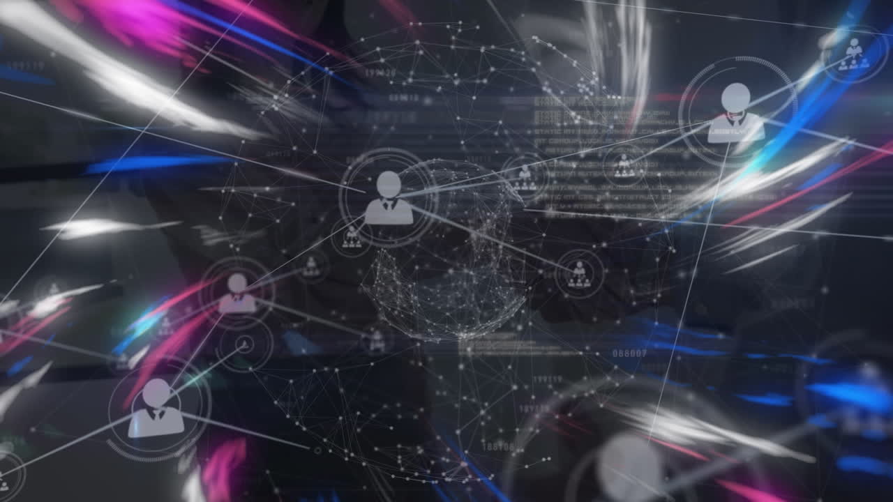 지구의 애니메이션, 연결 및 데이터 처리