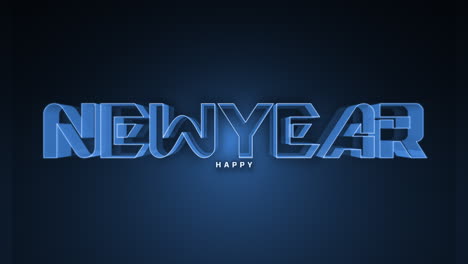 Dark-monochrome-Happy-New-Year-text-on-blue-gradient