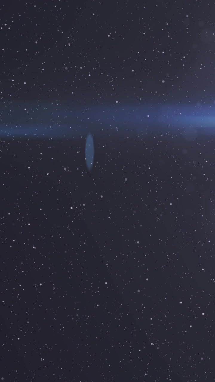 Animation of glowing lights over night sky with stars