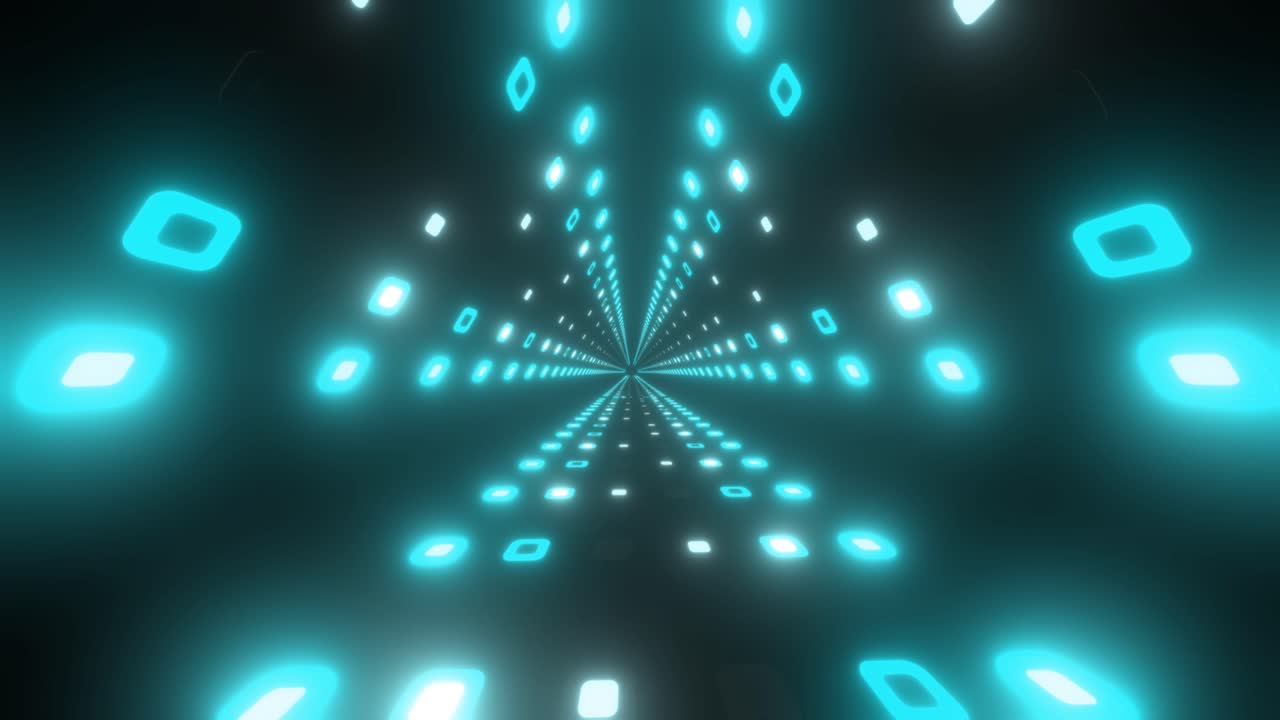 Neon Glowing Tunnel