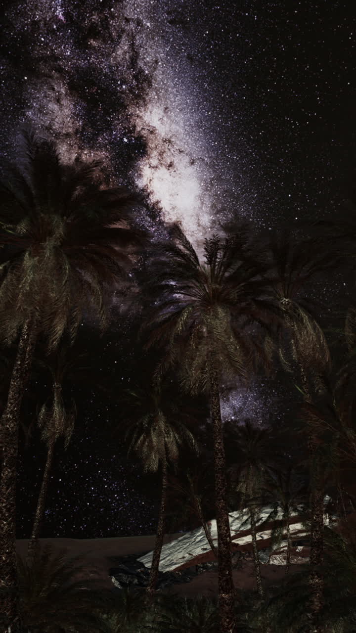 Palme sotto la Via Lattea