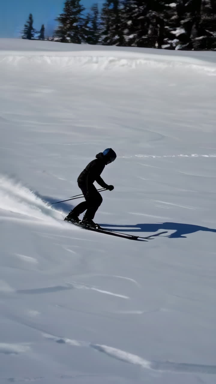 esquiador en una ladera de montaña nevada
