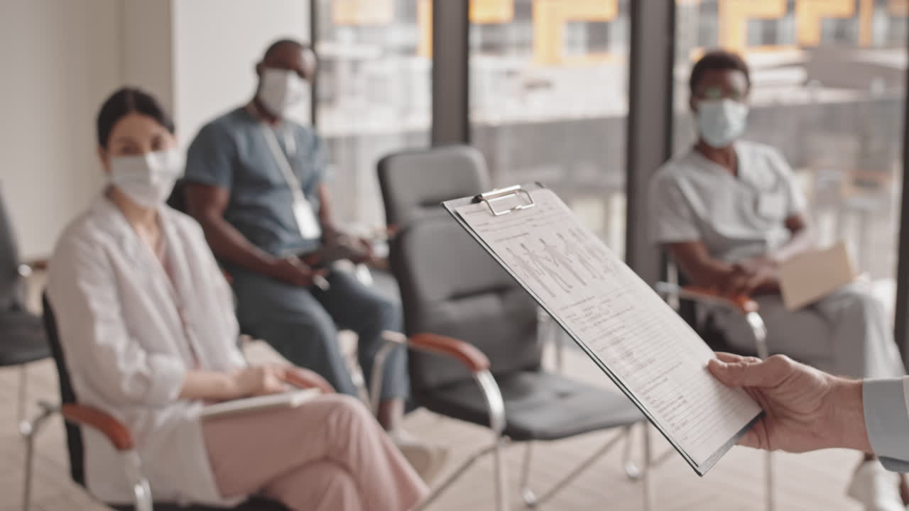 Medical personnel in a meeting