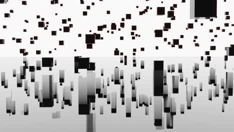 fondo 3d abstracto con cubos negros