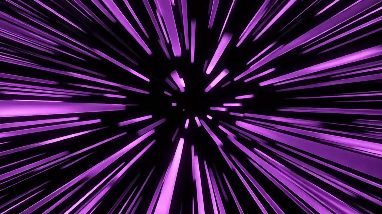 Abstract Purple Light Streaks Moving Through Space