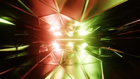 4k 3d animation. flight in abstract sci-fi tunnel seamless loop. futuristic motion graphics, high tech background