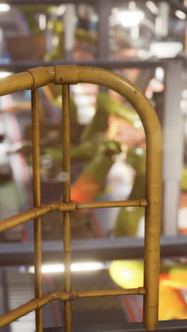 interior de una fábrica de automóviles con una línea de producción
