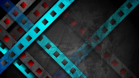 diseño de movimiento de geometría grunge con rayas y cuadrados abstractos