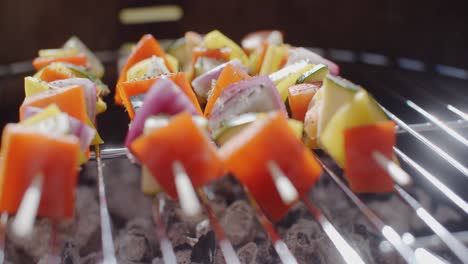 Four-vegetable-kabobs-on-grill