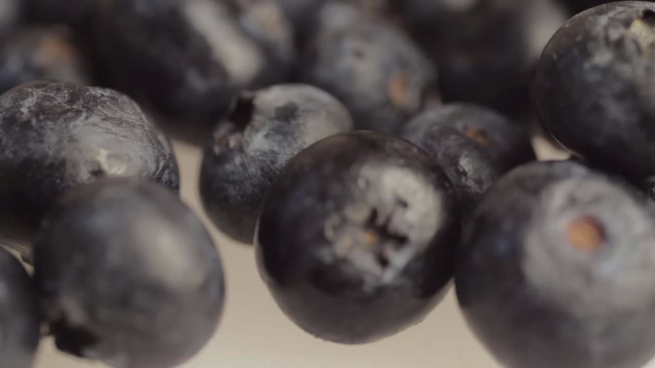 Group of fresh blueberries isolated macro detailed