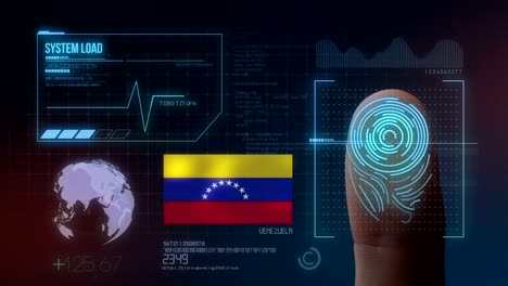 finger print biometric scanning identification system. venezuela nationality