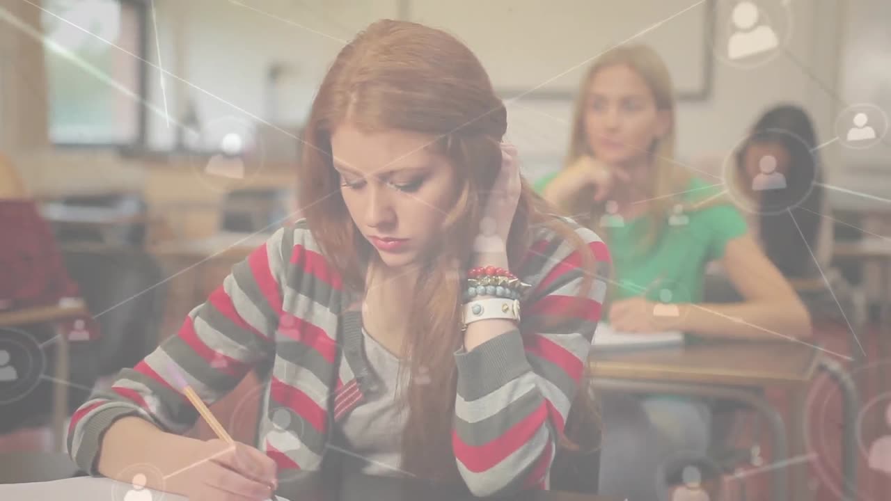 animación de la red de conexiones sobre el aprendizaje de los estudiantes