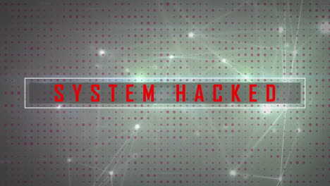 animación del procesamiento de datos digitales sobre texto hackeado del sistema