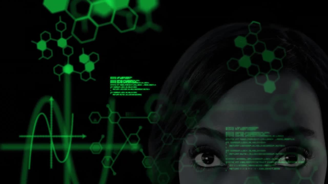 animación del cerebro con tecnología y procesamiento de datos