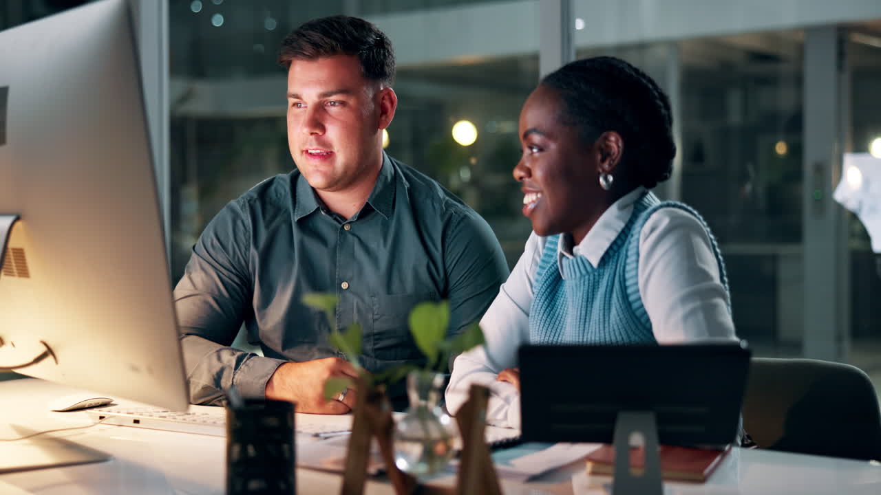 Team Collaboration at Night