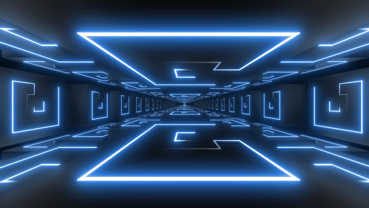 Futuristic Neon Tunnel