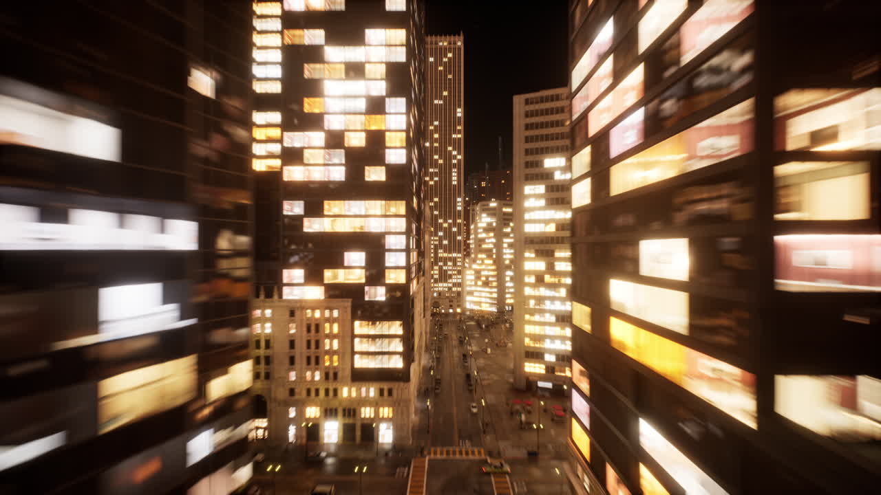 hermosa vista de hiperlapso de drones aéreos de la ciudad urbana moderna