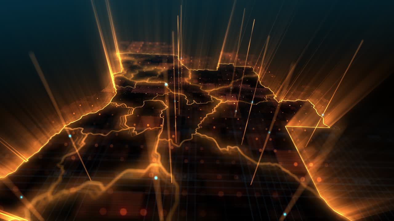 4k animated Angola map.